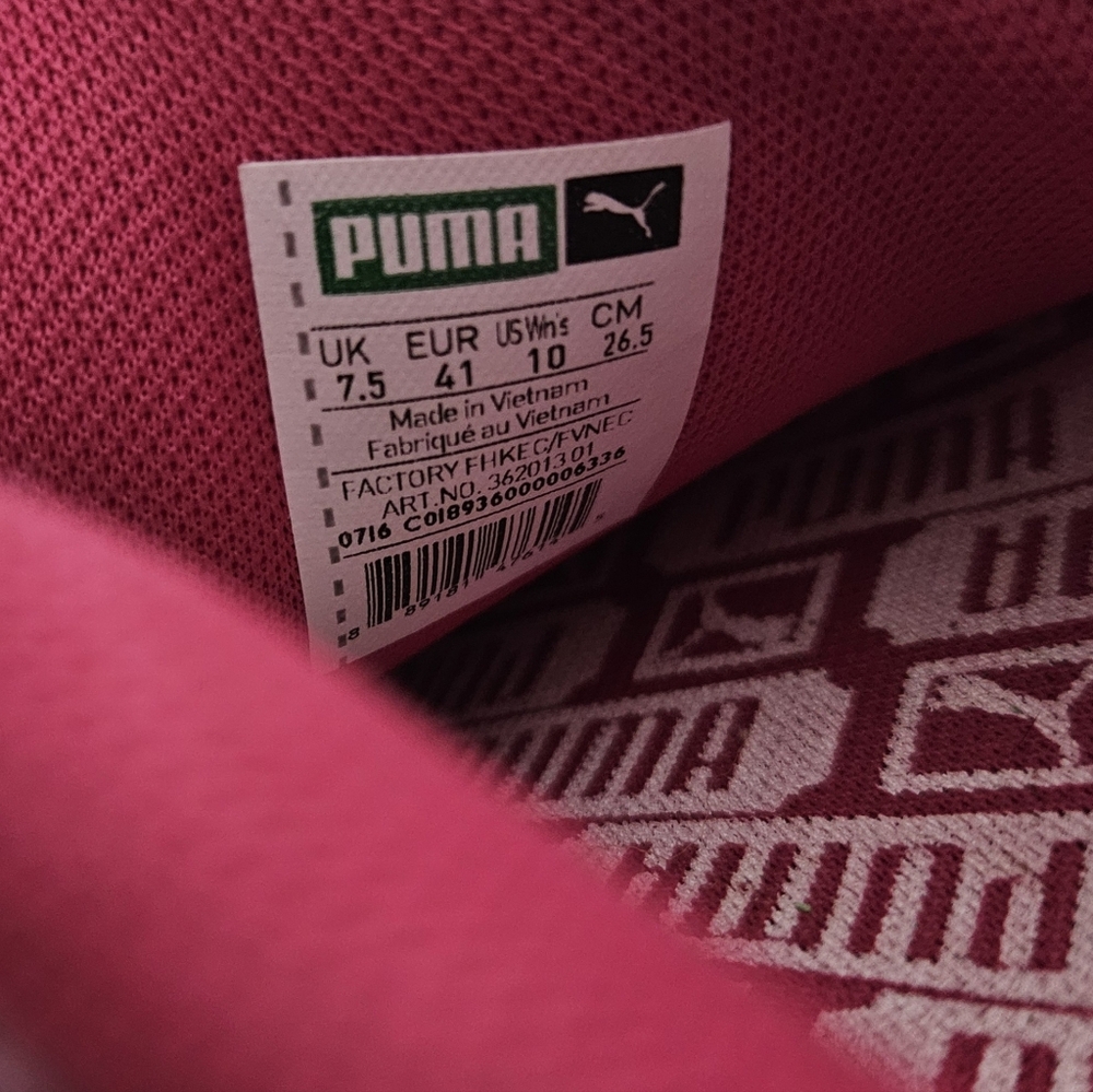 Puma Classic Pink Snake Skin Shoes Size 10 - Picture 9 of 10